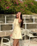 Belle dress in butter yellow